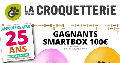 JEU ANNIVERSAIRE – GAGNANTS DU 17 AU 23 NOV ! 