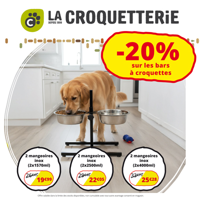 -20% sur les bars à croquettes en mars !