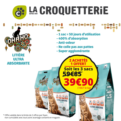 Promo sur les litières Ohaho en janvier !