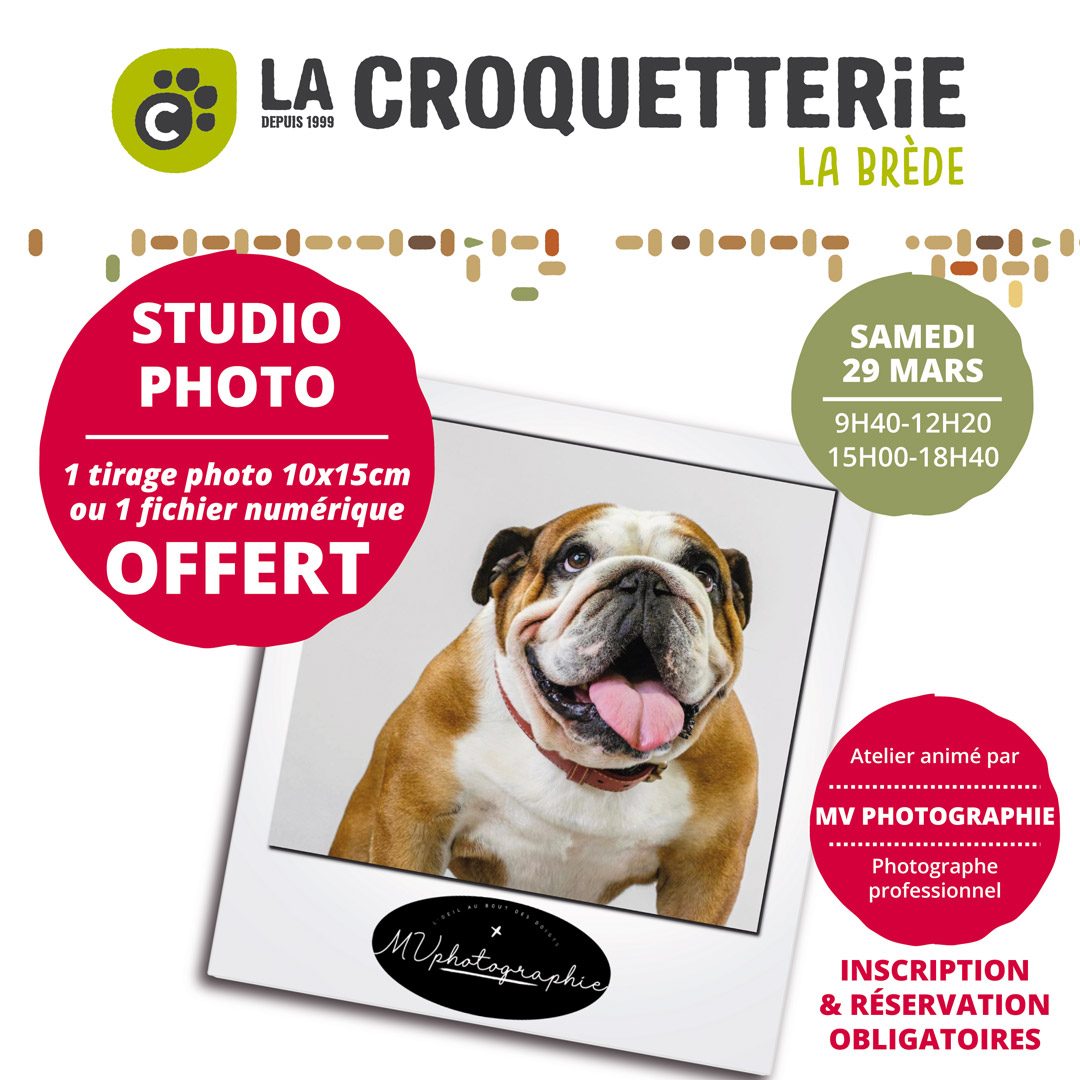 Atelier gratuit Studio Photo samedi 29 mars