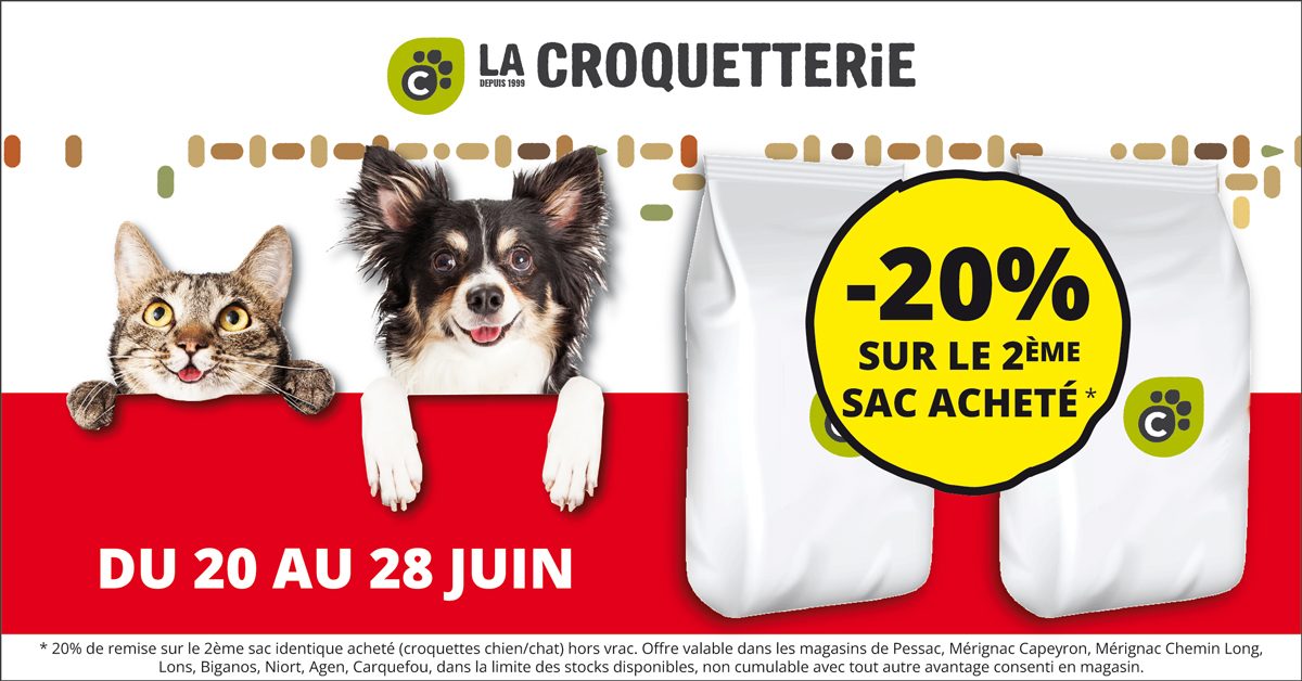 1 sac acheté, le 2ème identique à -20% !