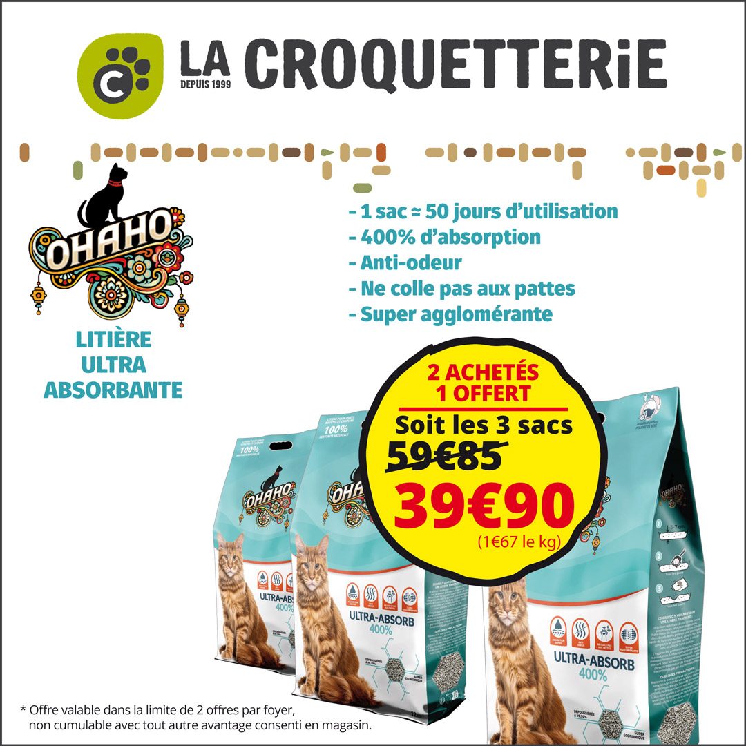 Promo sur les litières Ohaho