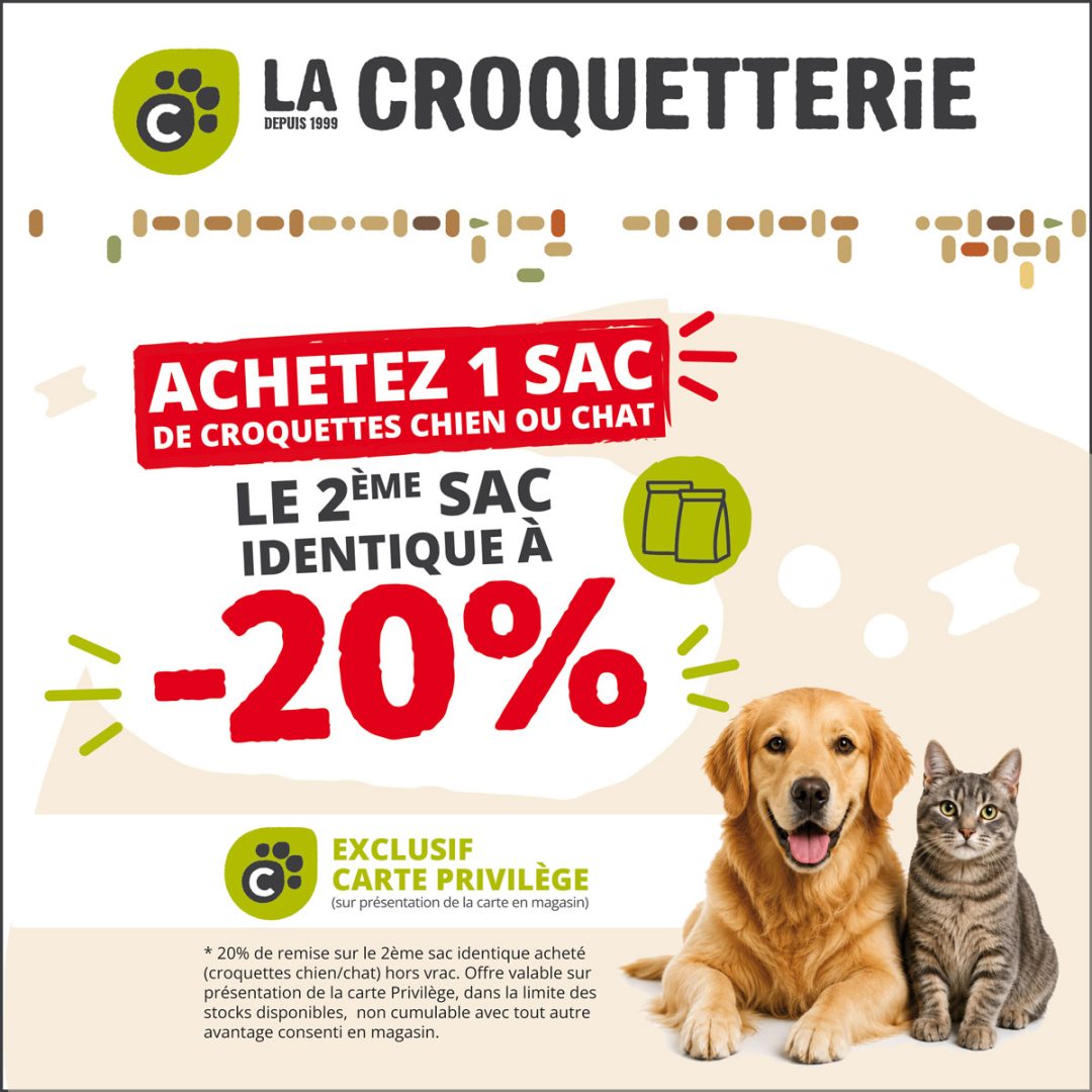 -20 % sur le 2ᵉ sac identique - Offre exclusive carte privilège