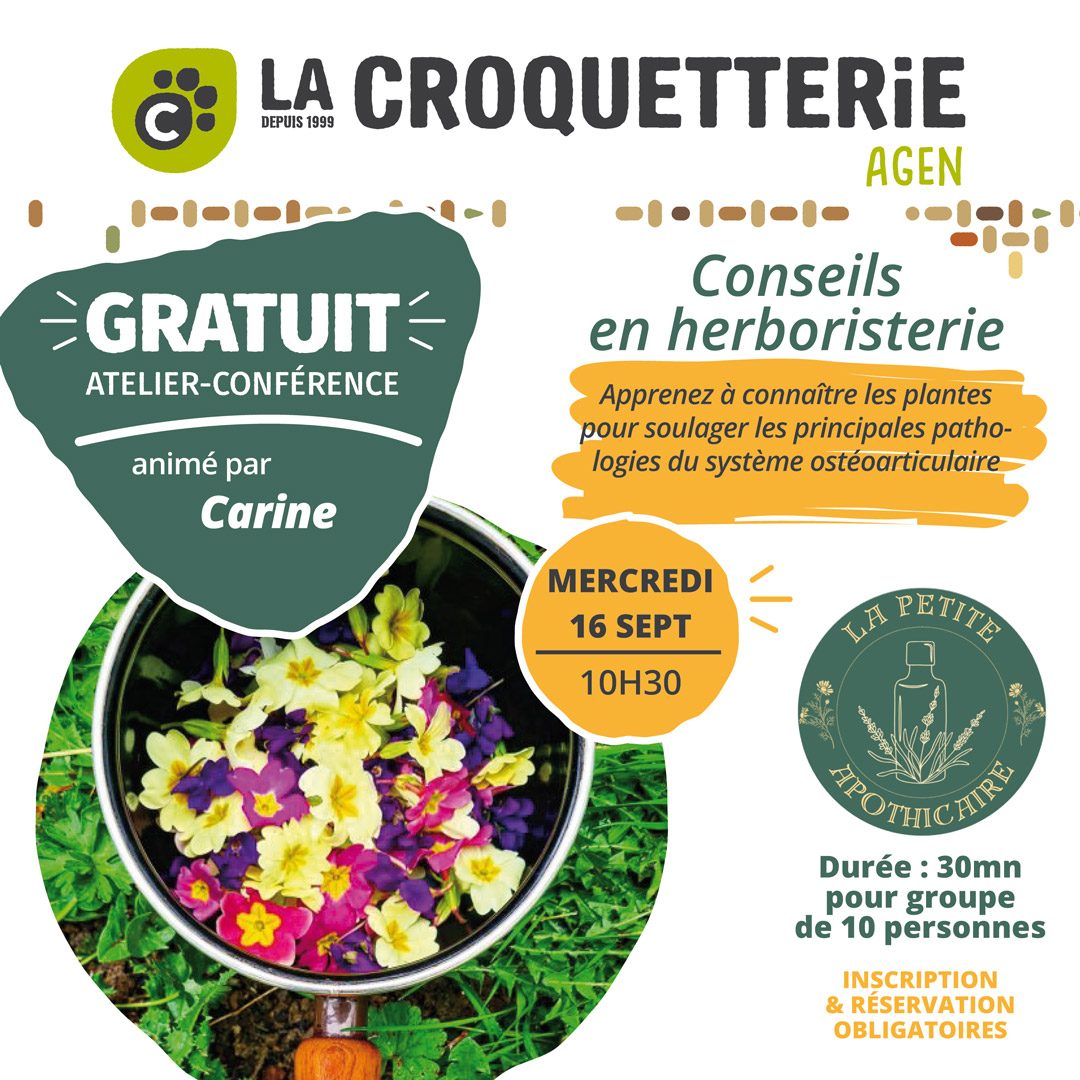 Atelier-conférence herboristerie mercredi 16 septembre