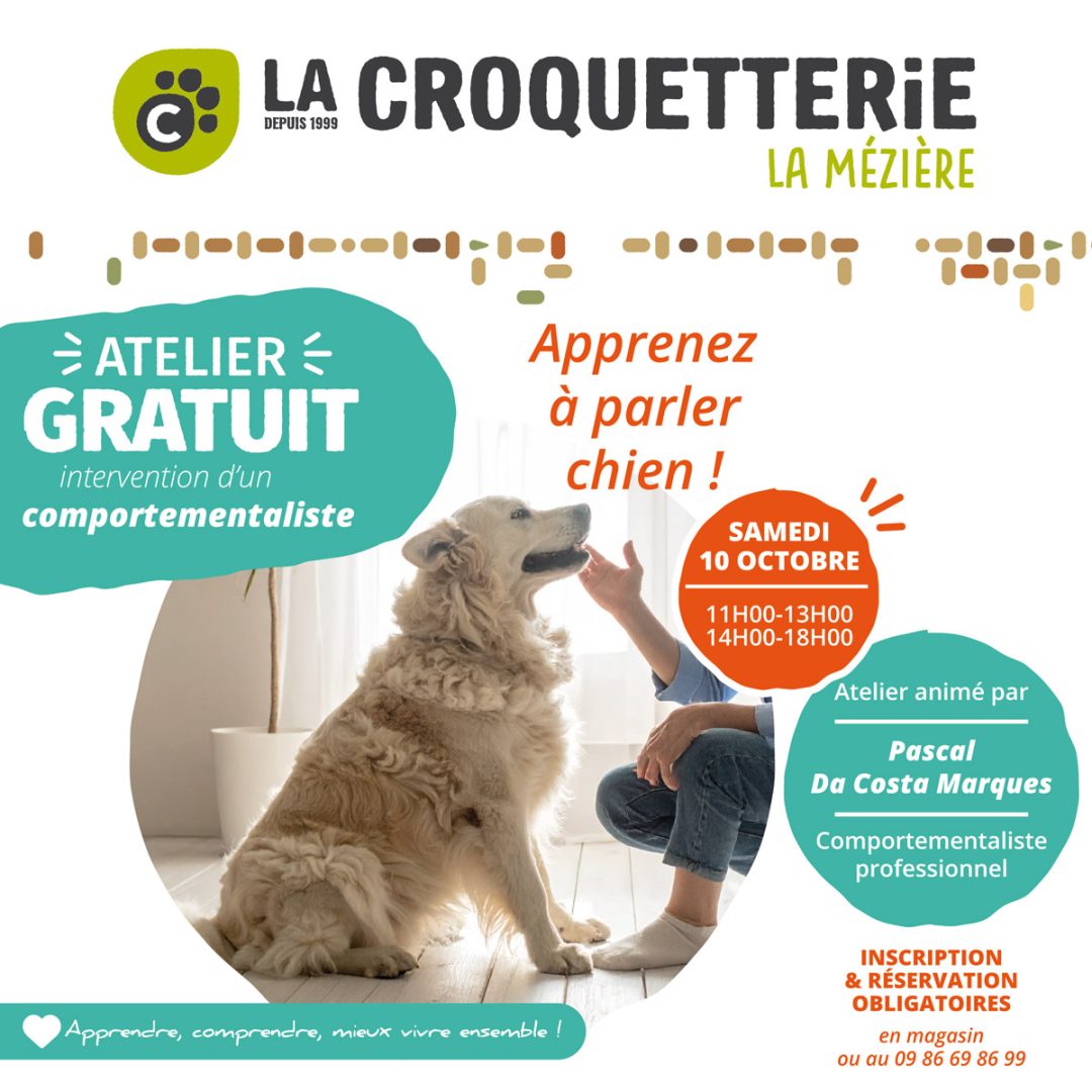 Atelier gratuit Comportementaliste samedi 10 octobre