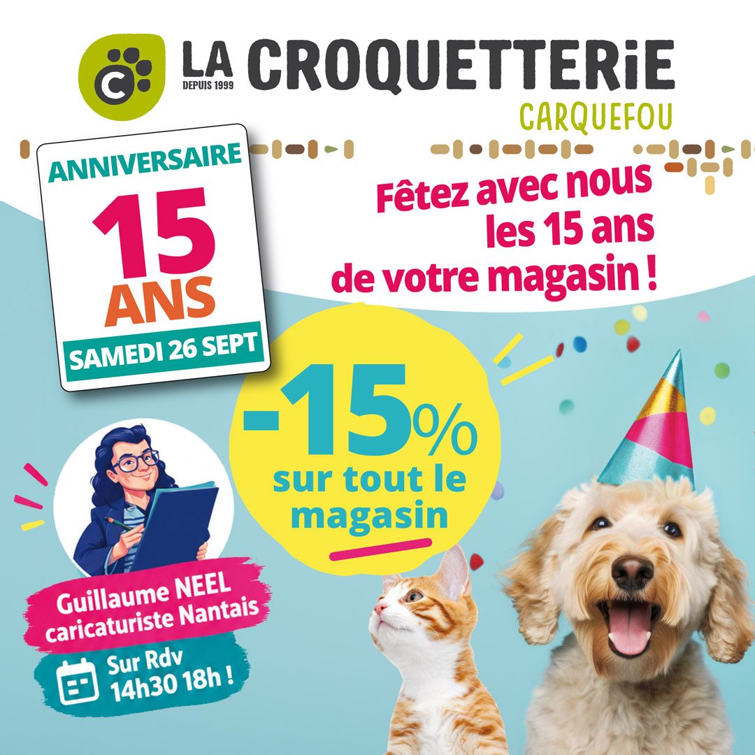Votre magasin fête ses 15 ans !