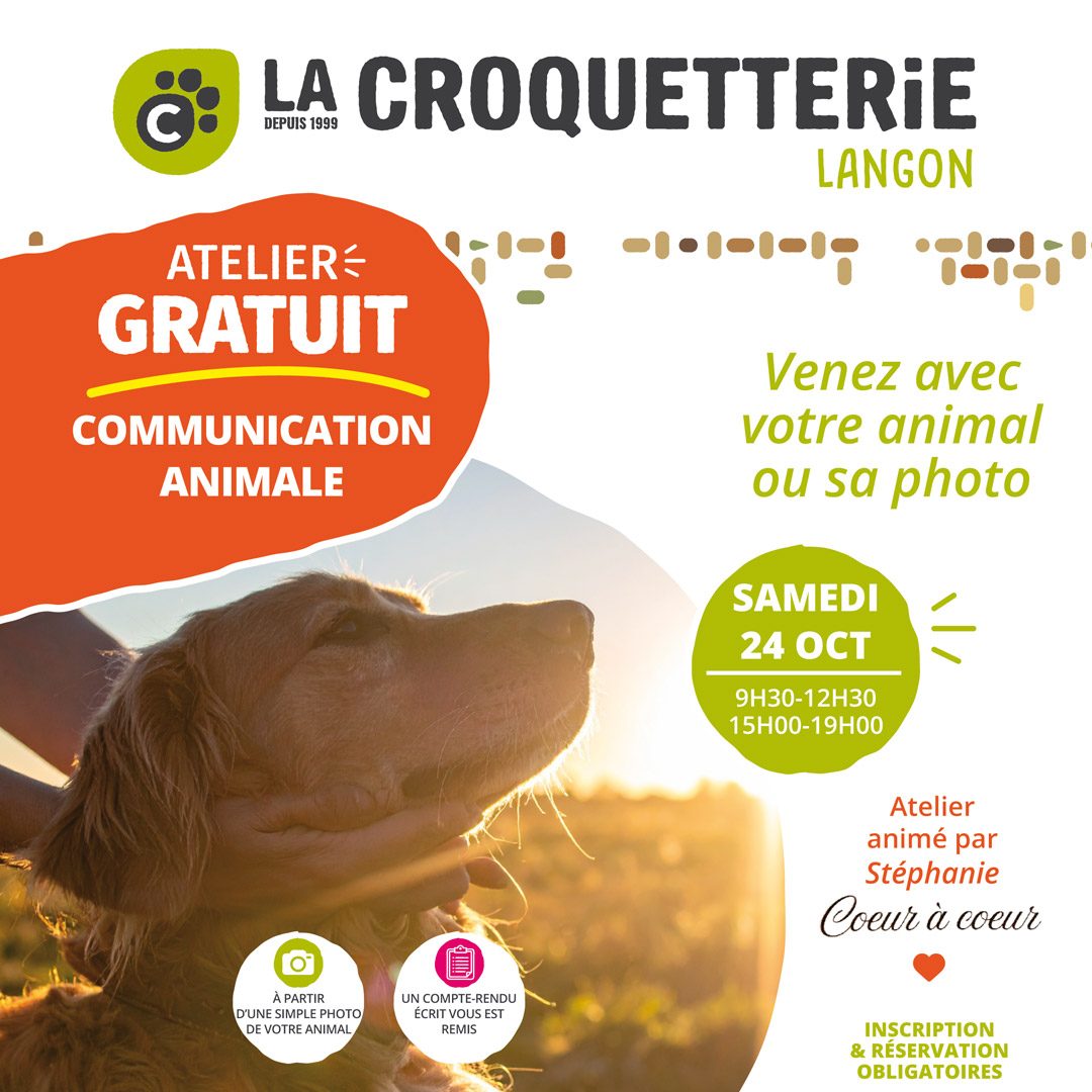 Atelier gratuit Communication animale samedi 24 octobre