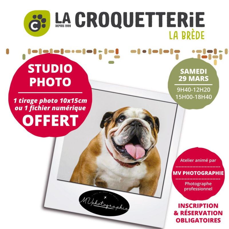Atelier gratuit Studio Photo samedi 29 mars