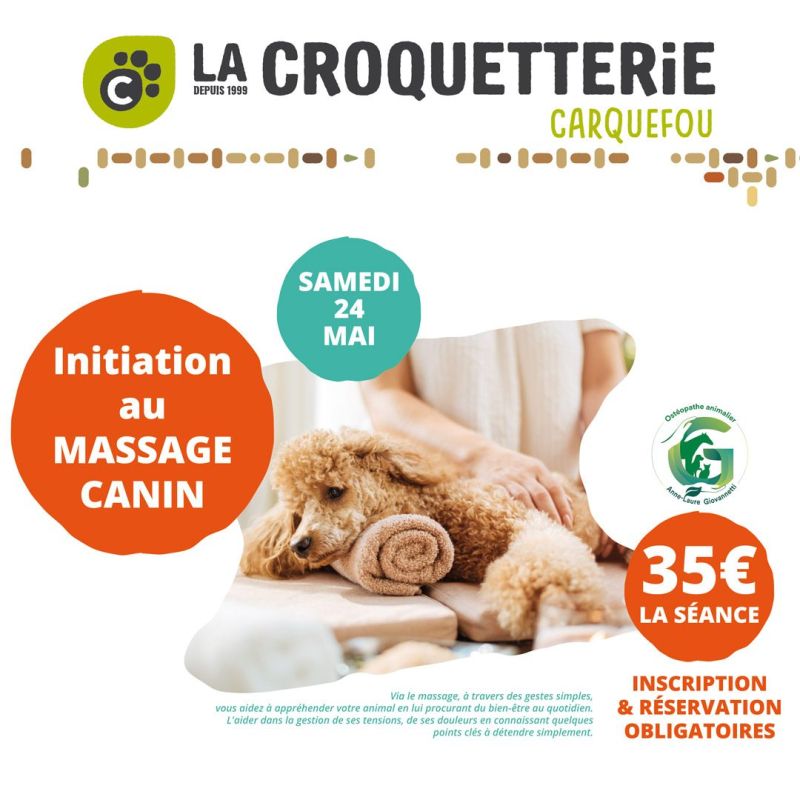 Initiation au massage canin samedi 24 mai