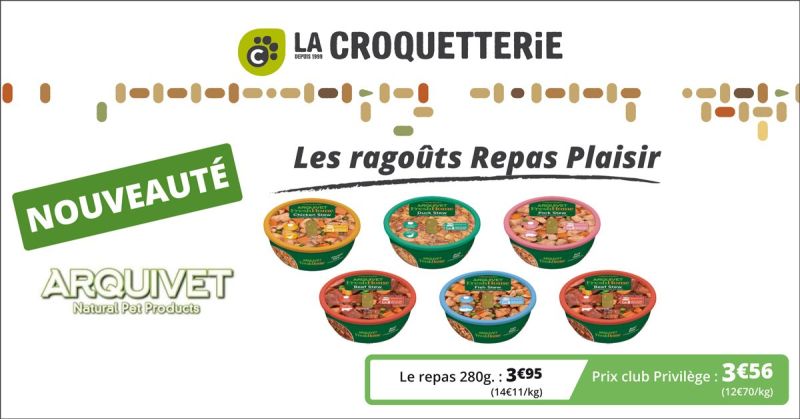 NOUVEAUTÉ : Les ragoûts Repas Plaisir pour chien !