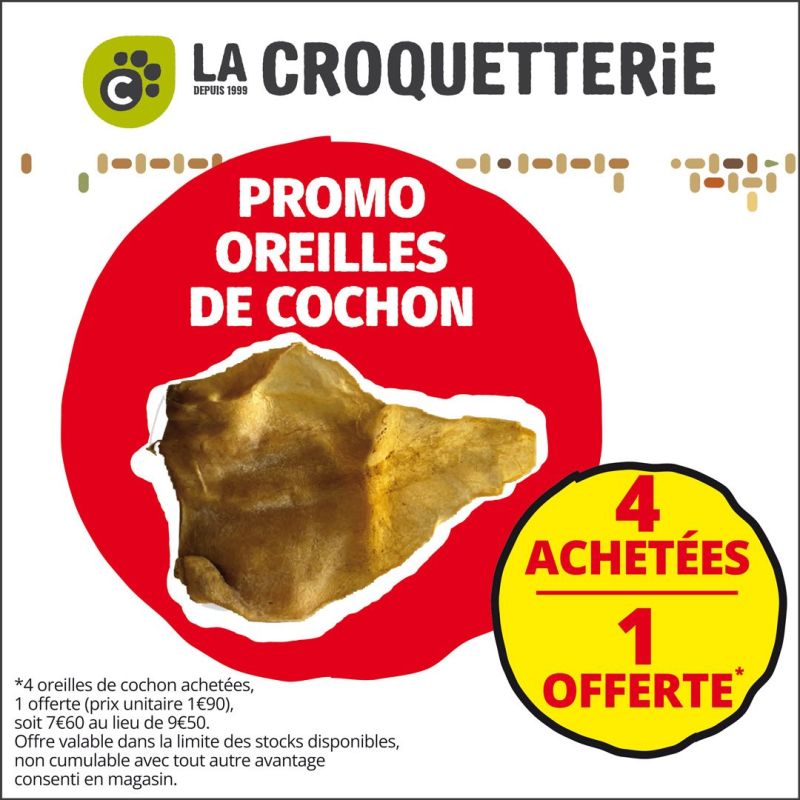 Promo sur les friandises oreilles de cochon !