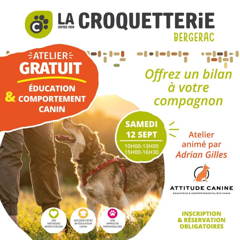 Atelier gratuit Education & Comportement samedi 12 septembre