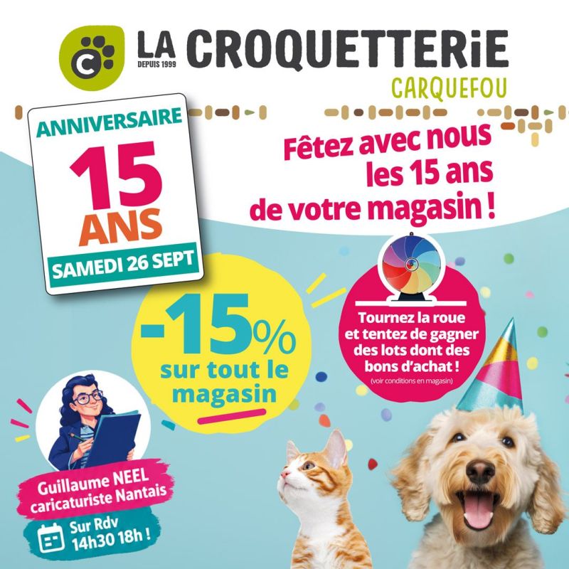 Votre magasin fête ses 15 ans !